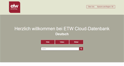 Desktop Screenshot of etwinternational.de